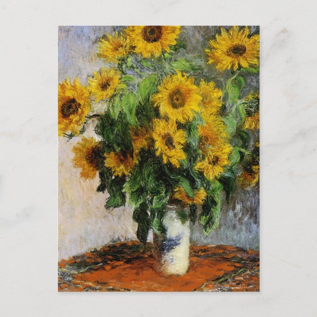 Postal Sunflowers, 1881 by Monet. (Anverso)