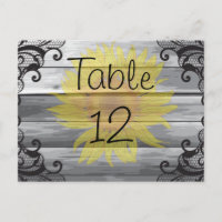 Sunflowers Barn Wood y Black Lace