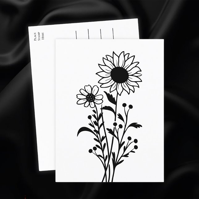 Postal Sunflowers Country Floral Thinking of You, Hola (Subido por el creador)