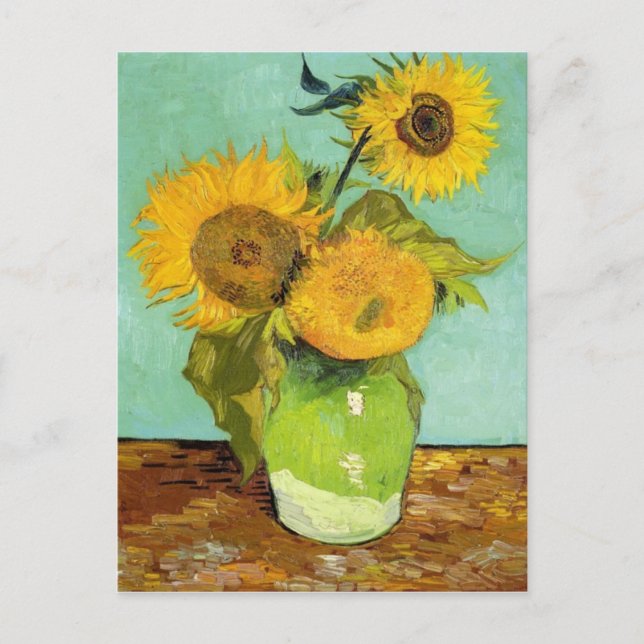 Postal Sunflowers de Van Gogh (Anverso)