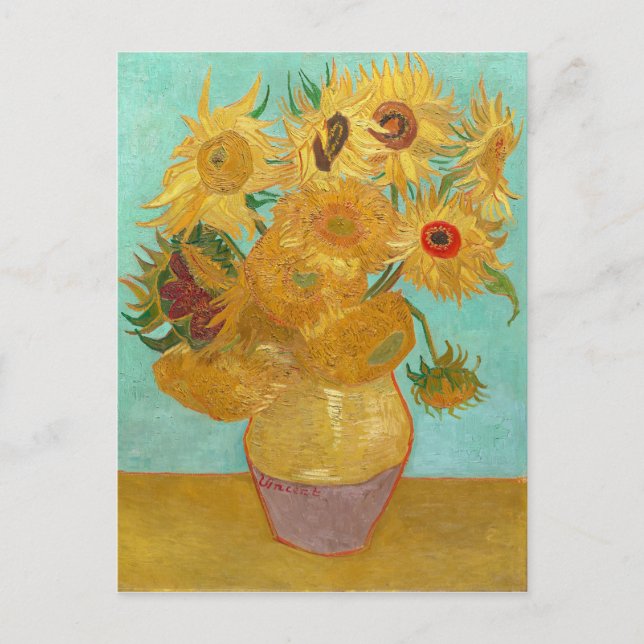 Postal Sunflowers de Van Gogh (Anverso)