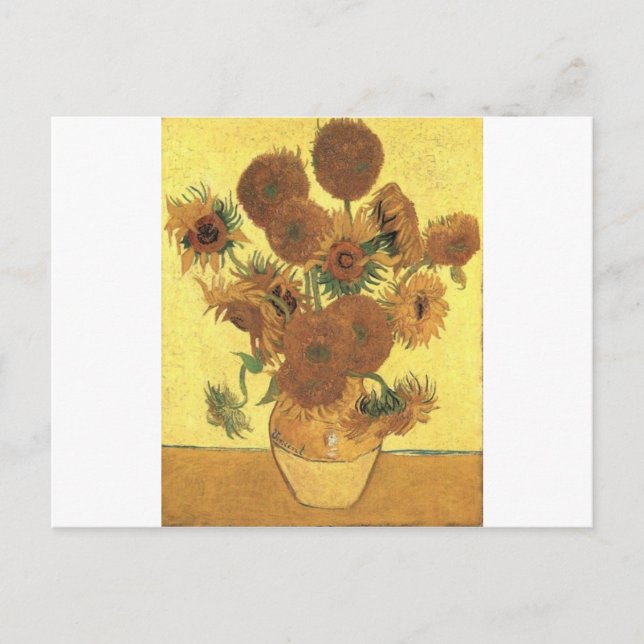 Postal Sunflowers de Van Gogh (Anverso)