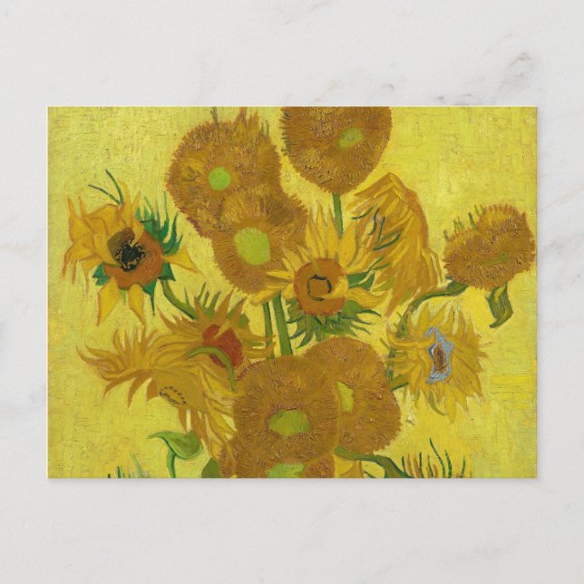 Postal Sunflowers de Van Gogh Painting Art (Anverso)