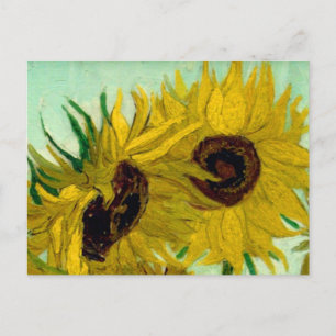 Postal Sunflowers en un Bella Artes Vase Van Gogh