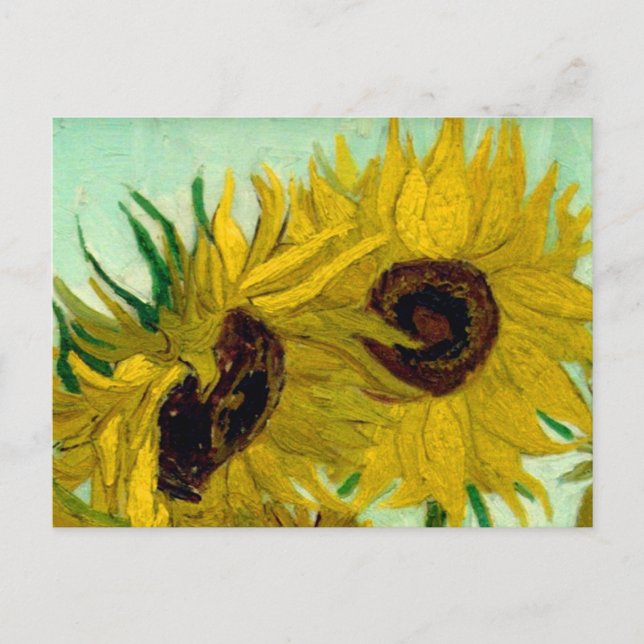 Postal Sunflowers en un Bella Artes Vase Van Gogh (Anverso)