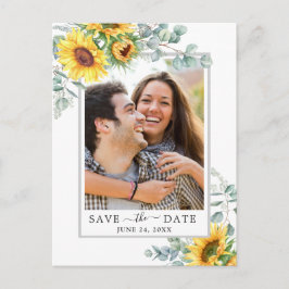 Postal Sunflowers Eucalyptus FOTO Wedding Save the Date