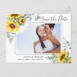 Postal Sunflowers Eucalyptus FOTO Wedding Save the Date