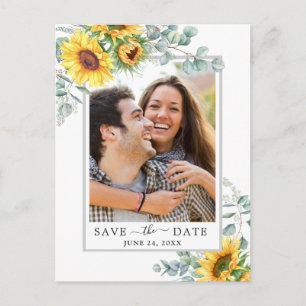 Postal Sunflowers Eucalyptus FOTO Wedding Save the Date