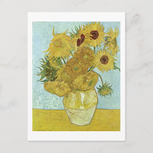 Postal Sunflowers in a Vase (F456) Van Gogh Bella Artes (Anverso)