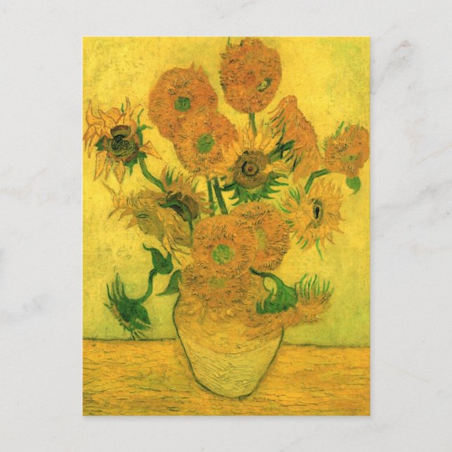 Postal Sunflowers in a Vase (F457) Van Gogh Bella Artes (Anverso)
