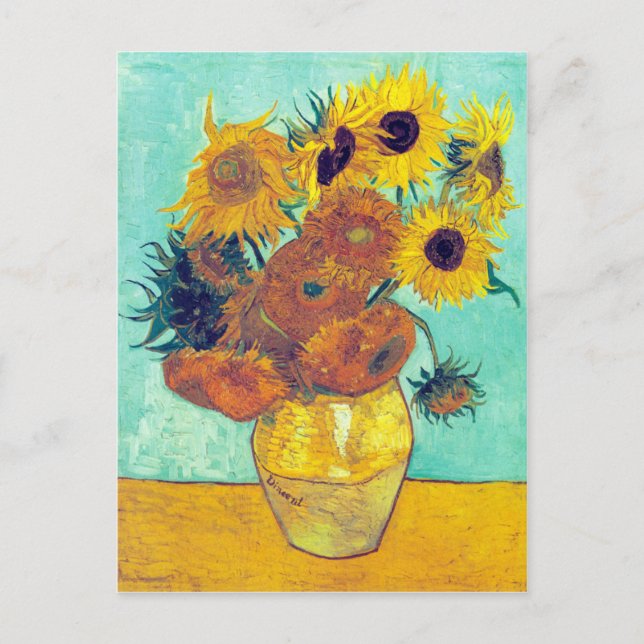 Postal Sunflowers, Van Gogh (Anverso)