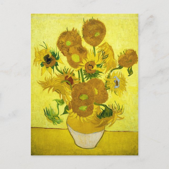Postal Sunflowers Vincent van Gogh (Anverso)