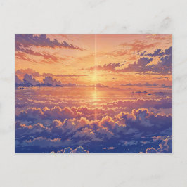 Postal Sunlit Atmosphere - Vibrant Illustration Art Style
