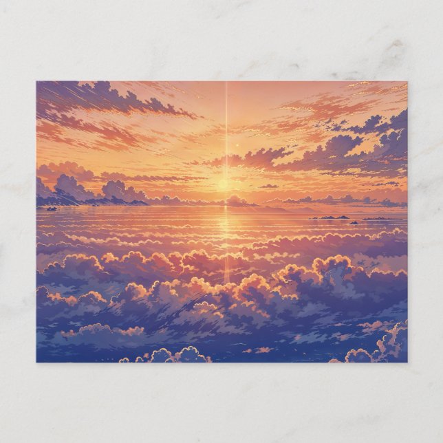 Postal Sunlit Atmosphere - Vibrant Illustration Art Style (Anverso)