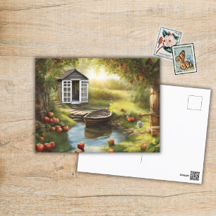 Postal Sunny Apple Orchard