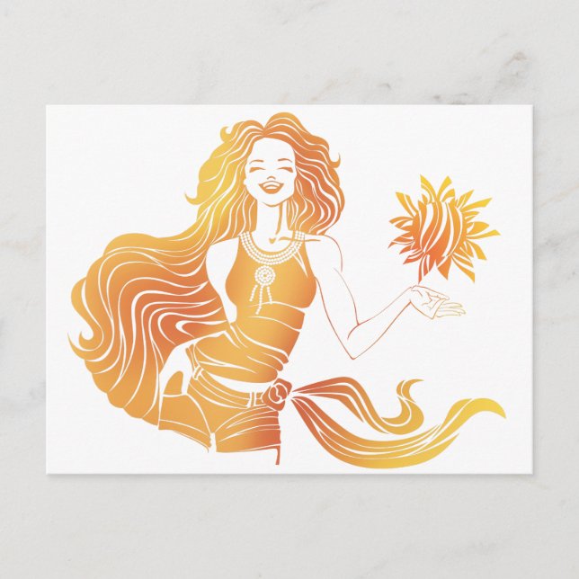 Postal Sunny chica (Anverso)