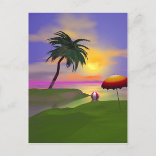 Postal Sunny Island Beach Vacation