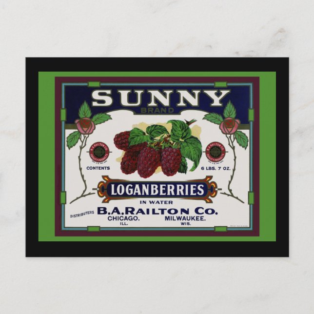 Postal Sunny Loganberry Fruit (Anverso)