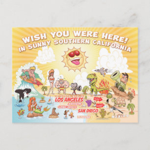 Postal Sunny Southern California Postcard