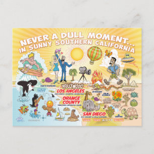 Postal Sunny Southern California Postcard