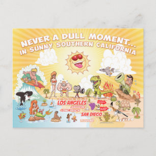 Postal Sunny Southern California Postcard