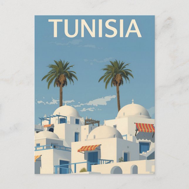 Postal Sunny Tunisia Coastal View (Anverso)
