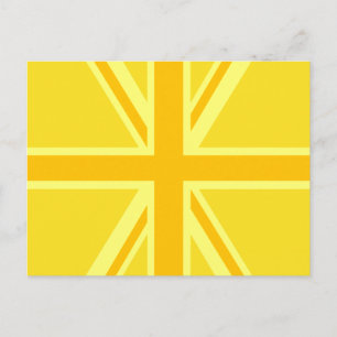 Postal Sunny Yellow Union Jack British Flag Decour