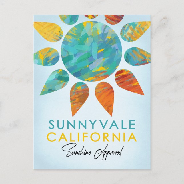 Postal Sunnyvale California Sunshine Travel (Anverso)