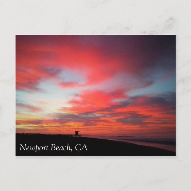 Postal Sunrise at Newport Beach, California (Anverso)