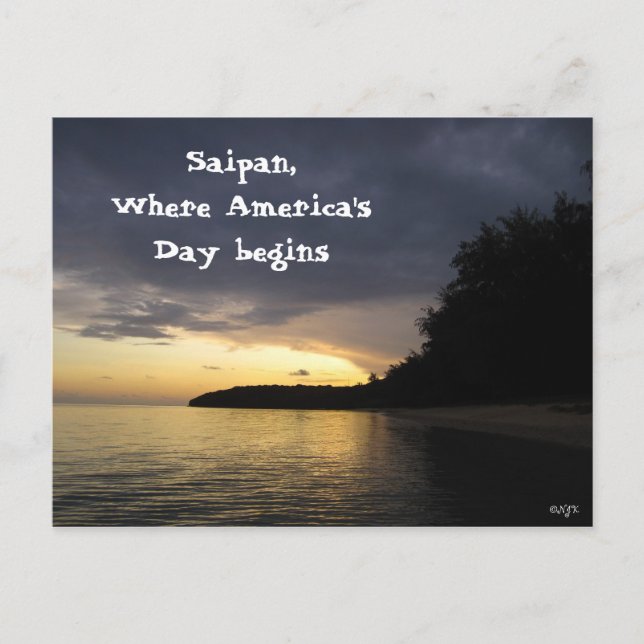 Postal Sunrise At Pau Pau Beach (Anverso)