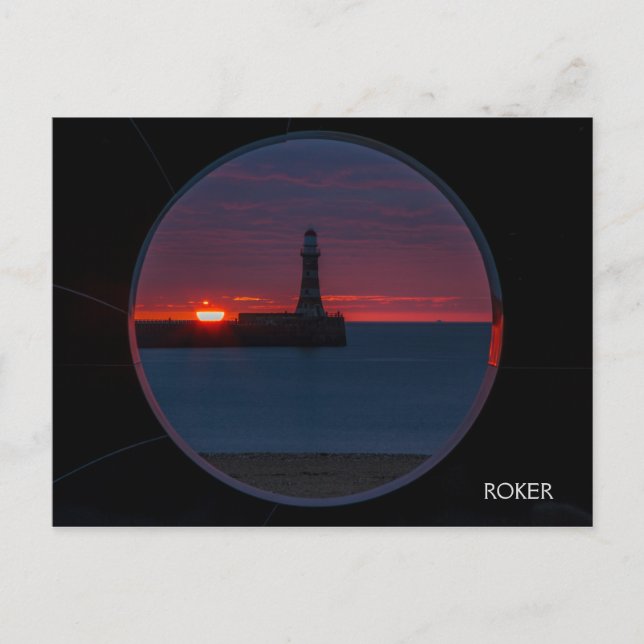 Postal Sunrise at Roker Lighthouse-England Postcard (Anverso)