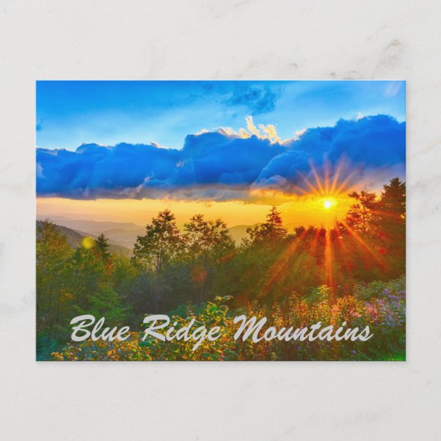 Postal Sunrise Blue Ridge Mountains (Anverso)