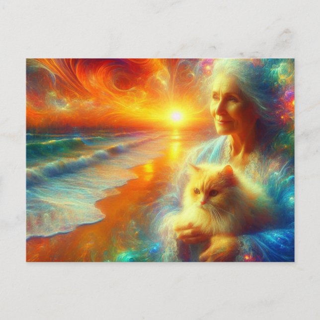 Postal Sunrise Cat (Anverso)