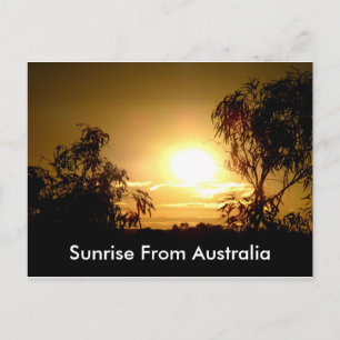Postal Sunrise Desde Australia Postcard