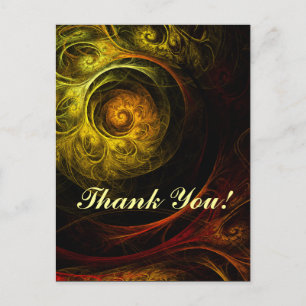Postal Sunrise Floral Red Gracias Postcard