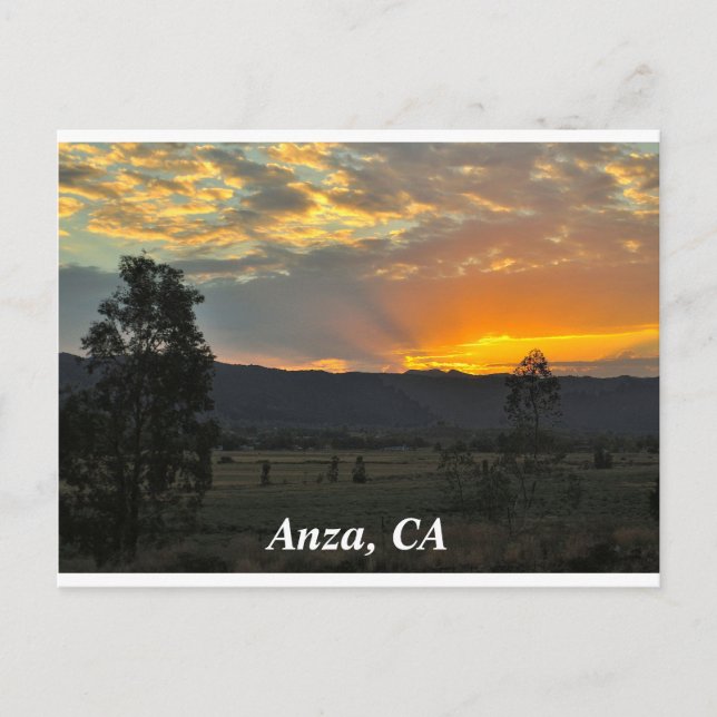 Postal Sunrise In Anza, CA Postcard (Anverso)
