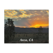 Sunrise In Anza, CA Postcard
