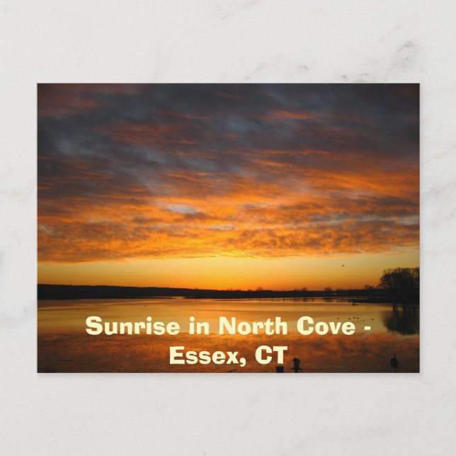 Postal Sunrise in North Cove - Essex, CT (Anverso)
