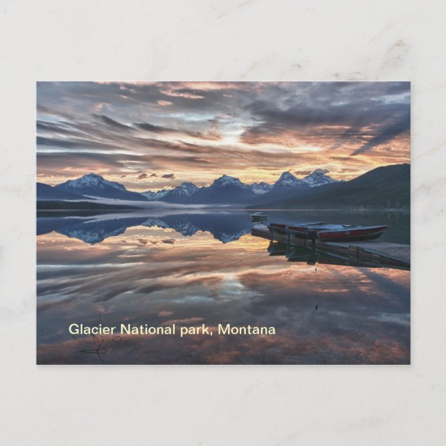 Postal Sunrise Lake Mcdonald (Anverso)
