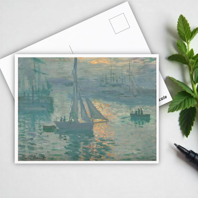 Postal Sunrise (Marine) por Claude Monet (Subido por el creador)