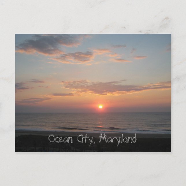 Postal "Sunrise - Ocean City, Maryland" (Anverso)