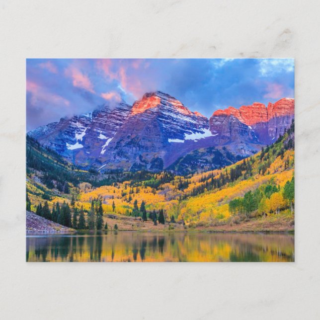 Postal Sunrise on Maroon Bells (Anverso)