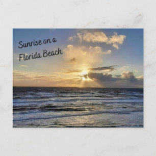 Postal Sunrise on the Florida Beach Postcard