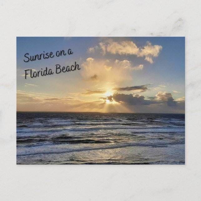 Postal Sunrise on the Florida Beach Postcard (Anverso)