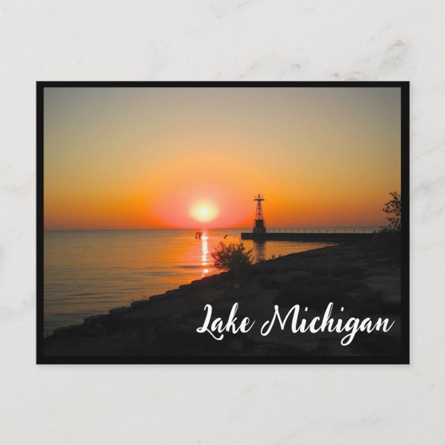 Postal Sunrise Over Lake Michigan (Anverso)