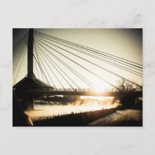 Postal Sunrise Saint Boniface Bridge 01 Postcard