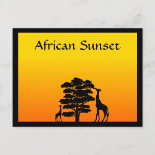 Postal Sunset africano