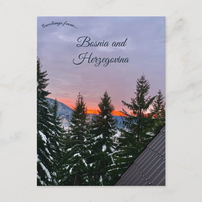 Postal Sunset at Sisava Bosnia and Herzegovina (Anverso)