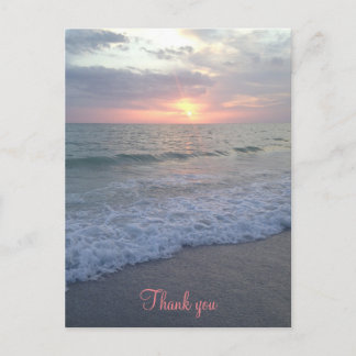Postal Sunset Beach Gracias Postcard