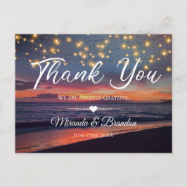 Postal Sunset Beach String Lights Summer Gracias